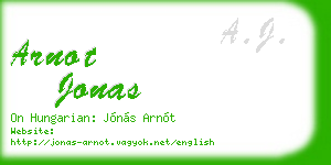 arnot jonas business card